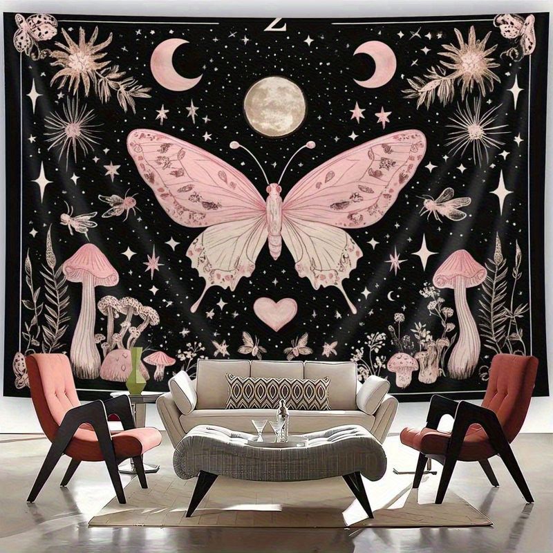 Tapeçaria VIKAMA com Borboleta - Home Decor Yoga avaliação e preço