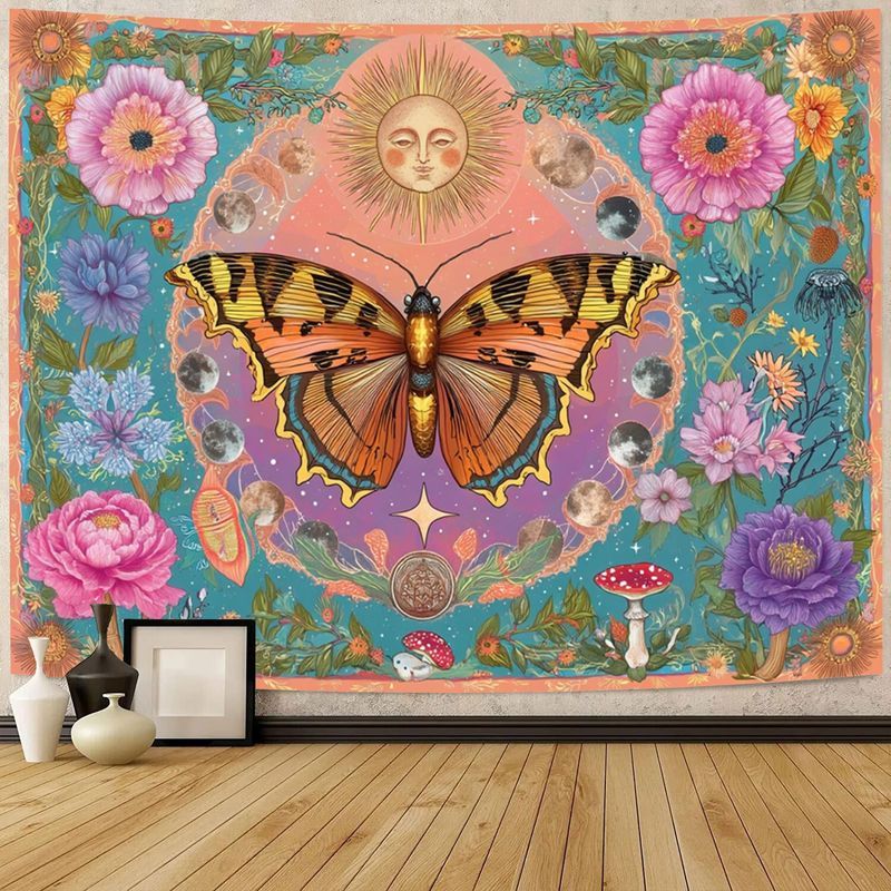 Tapeçaria VIKAMA com Borboleta - Home Decor Yoga avaliação e preço