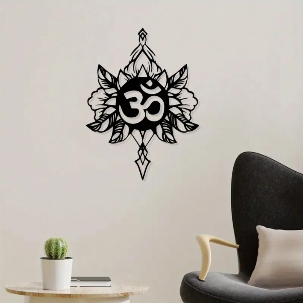 Arte de Parede em Metal Om Lot - Home Decor Yoga avaliação e preço