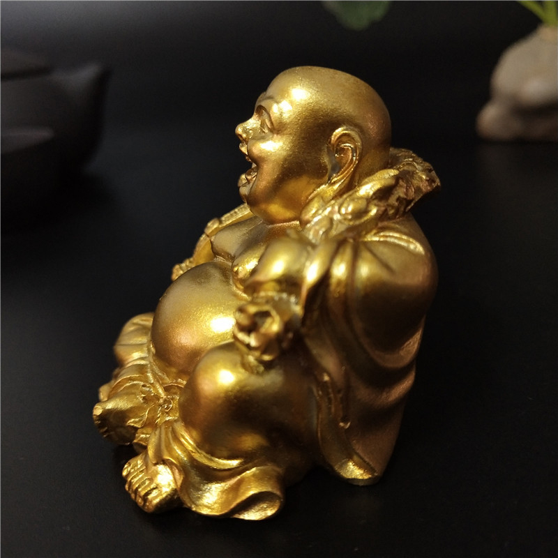 Golden sitting feng shui maitr - Home Decor On Sale avaliação e preço
