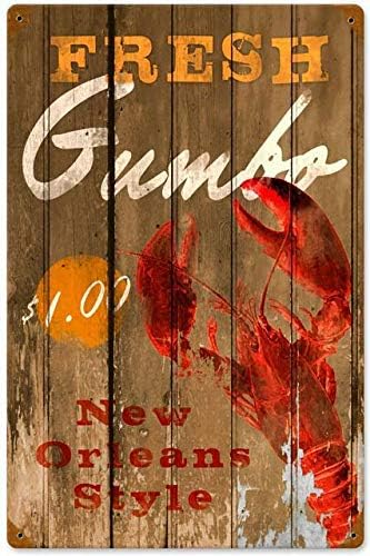 Placa de Metal Vintage Chique, - Home Decor New Orleans avaliação e preço