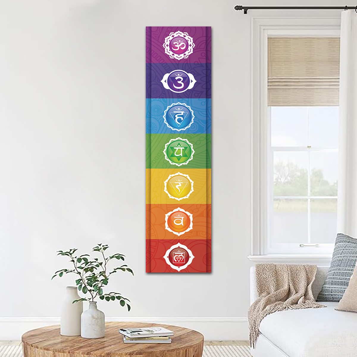 Tapeçaria de elementos colorid - Home Decor Yoga avaliação e preço